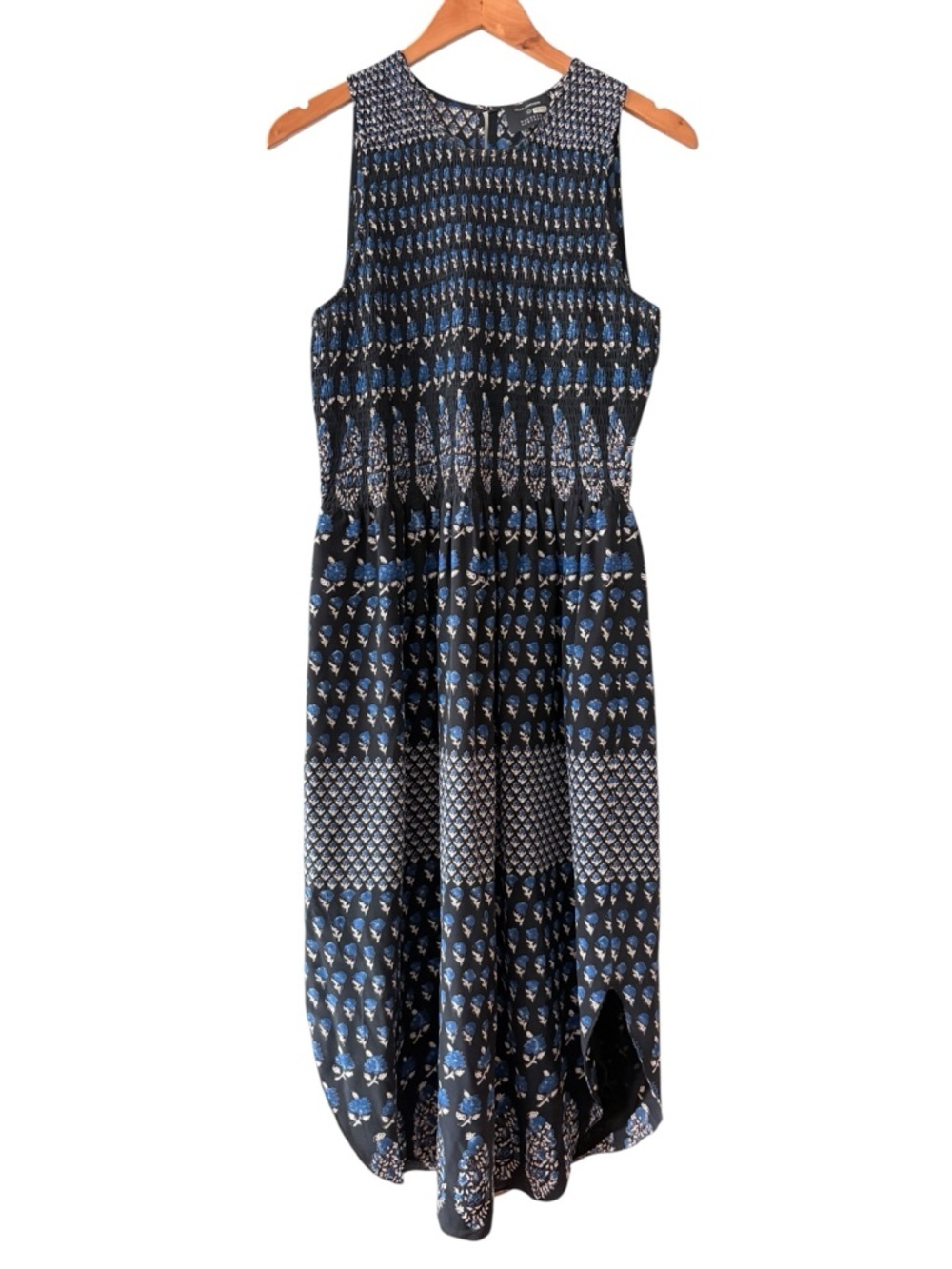 Ulla Johnson x Barneys New York Black Floral Silk Dress